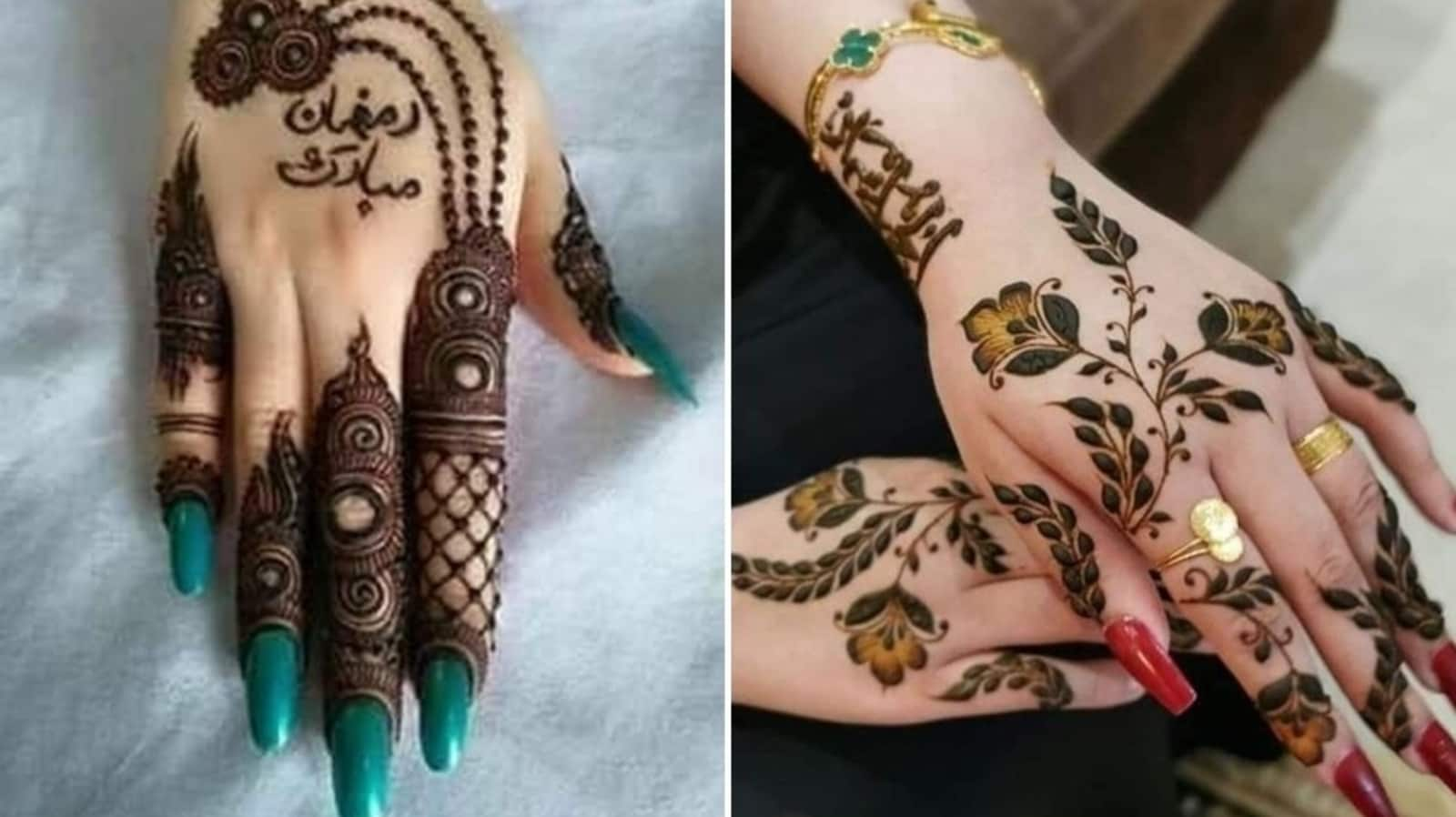 Ramzan Special Mehandi Design Moon: Happy Eid Mubarak:Heana Design idea?