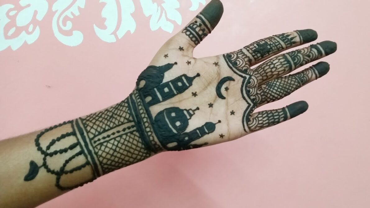 Ramzan Special Mehandi Design Moon: Happy Eid Mubarak:Heana Design idea?