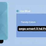 Sego Smart 9 HD full specifications and price in Pakistan - 6.6-inch display, 13MP triple camera, 4,000mAh battery, and 64GB storage features shown.