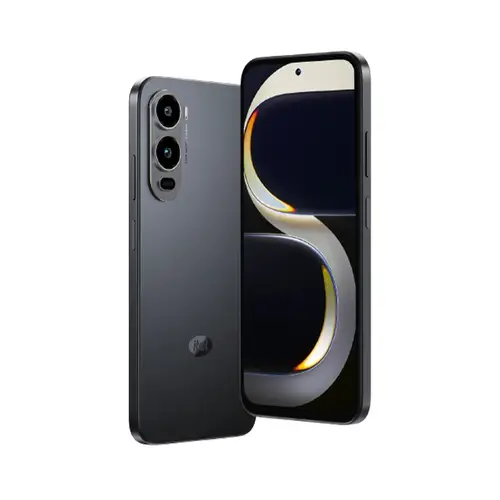 itel City 200 smartphone showing front and back design with price tag in Pakistani Rupees