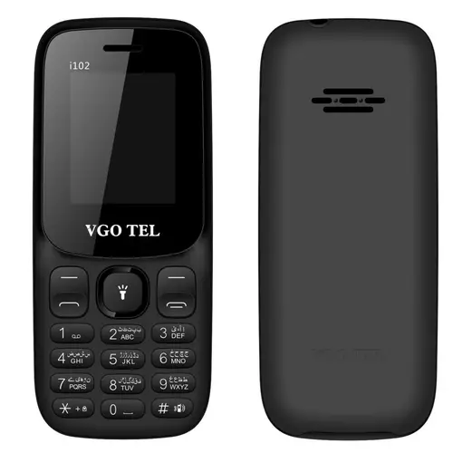 VGO TEL i102 price in Pakistan - buy latest VGO TEL i102 feature phone with 1.77 inch display, 1000mAh battery, dual SIM support, Bluetooth, FM radio and microSD card slot