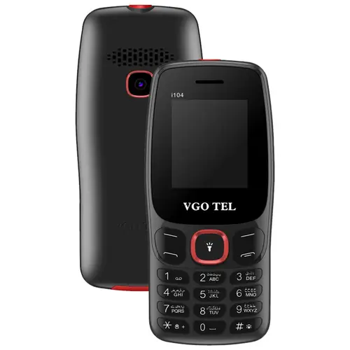 VGO TEL i104 price in Pakistan - buy latest VGO TEL i104 feature phone with 1.77 inch QQVGA display, 1000mAh battery, dual SIM support, FM radio, and back flash light