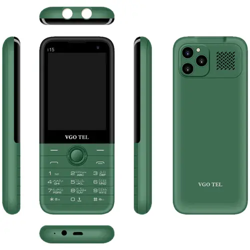 VGO TEL i15 price in Pakistan - buy latest VGO TEL i15 feature phone with 2.8 inch display, 3000mAh battery, dual SIM support, smart rear & selfie camera, FM radio, Bluetooth and back flash light