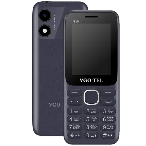 VGO TEL i510 price in Pakistan - buy latest VGO TEL i510 feature phone with 2.4 inch display, 2950mAh battery, dual Nano SIM support, VGA camera with back flash light, wireless FM radio and Bluetooth