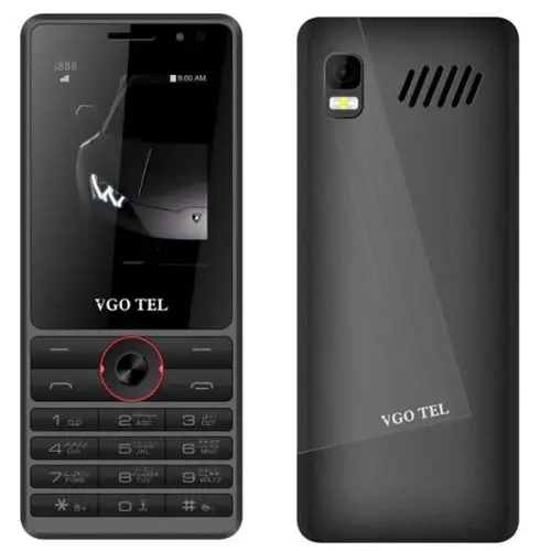 VGO TEL i888 price in Pakistan - buy VGO TEL i888 feature phone with 2.4 inch QVGA display, massive 5000mAh battery, dual SIM support, VGA camera with back flash light, FM radio, Bluetooth and microSD card support up to 32GB